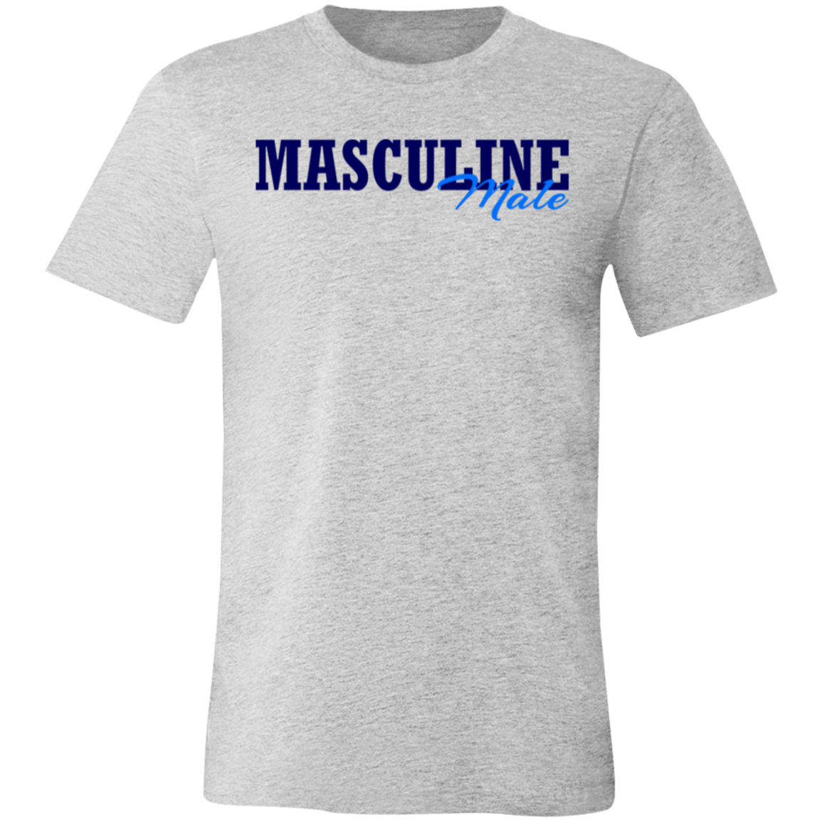 Masculine Male Jersey Short-Sleeve T-Shirt - T-Shirts Athletic Heather / M Real Domain Streetwear Real Domain Streetwear
