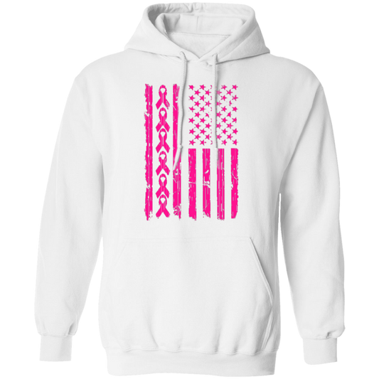 Breast Cancer Support Pullover Hoodie - Hoodies White / S Real Domain Streetwear Real Domain Streetwear