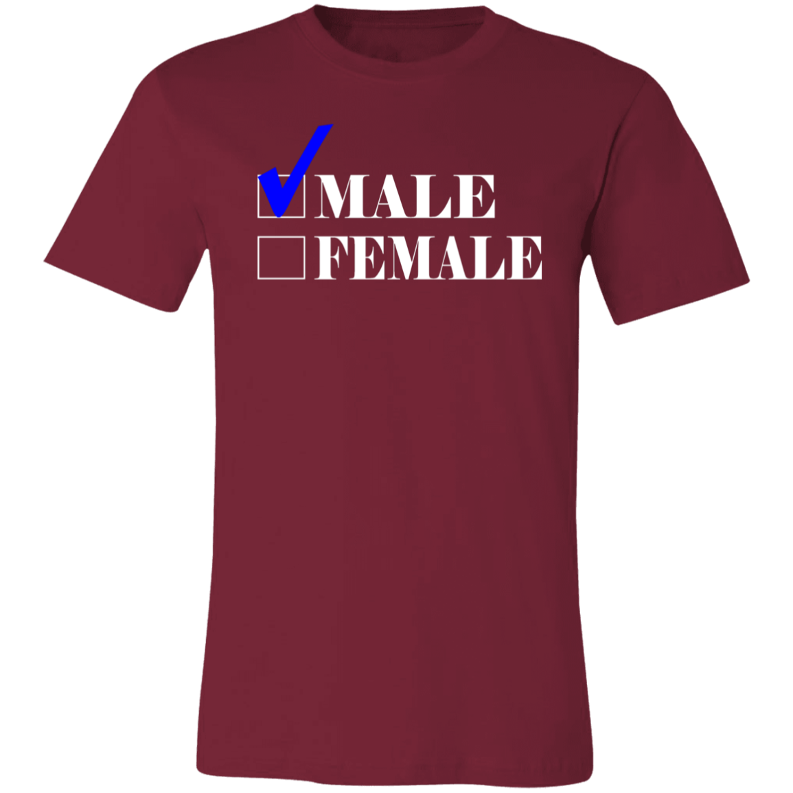 Checkmark Male Jersey Short-Sleeve T-Shirt - T-Shirts Cardinal / S Real Domain Streetwear Real Domain Streetwear