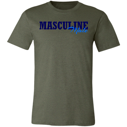 Masculine Male Jersey Short-Sleeve T-Shirt - T-Shirts Heather Military Green / M Real Domain Streetwear Real Domain Streetwear