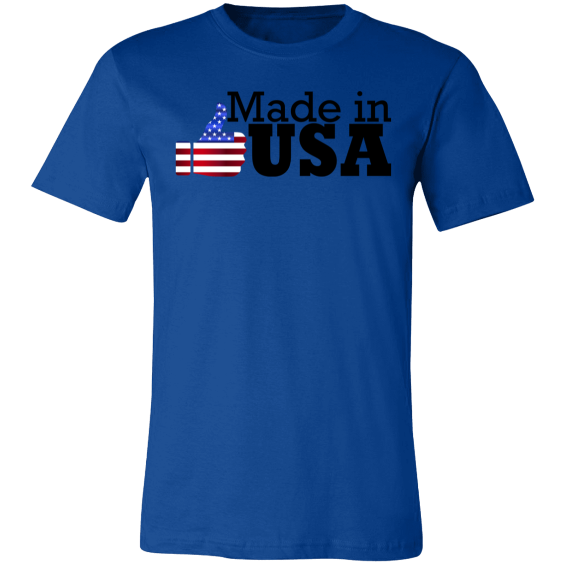 Made in USA Thumbs Up Jersey Short-Sleeve T-Shirt - T-Shirts True Royal / M Real Domain Streetwear Real Domain Streetwear