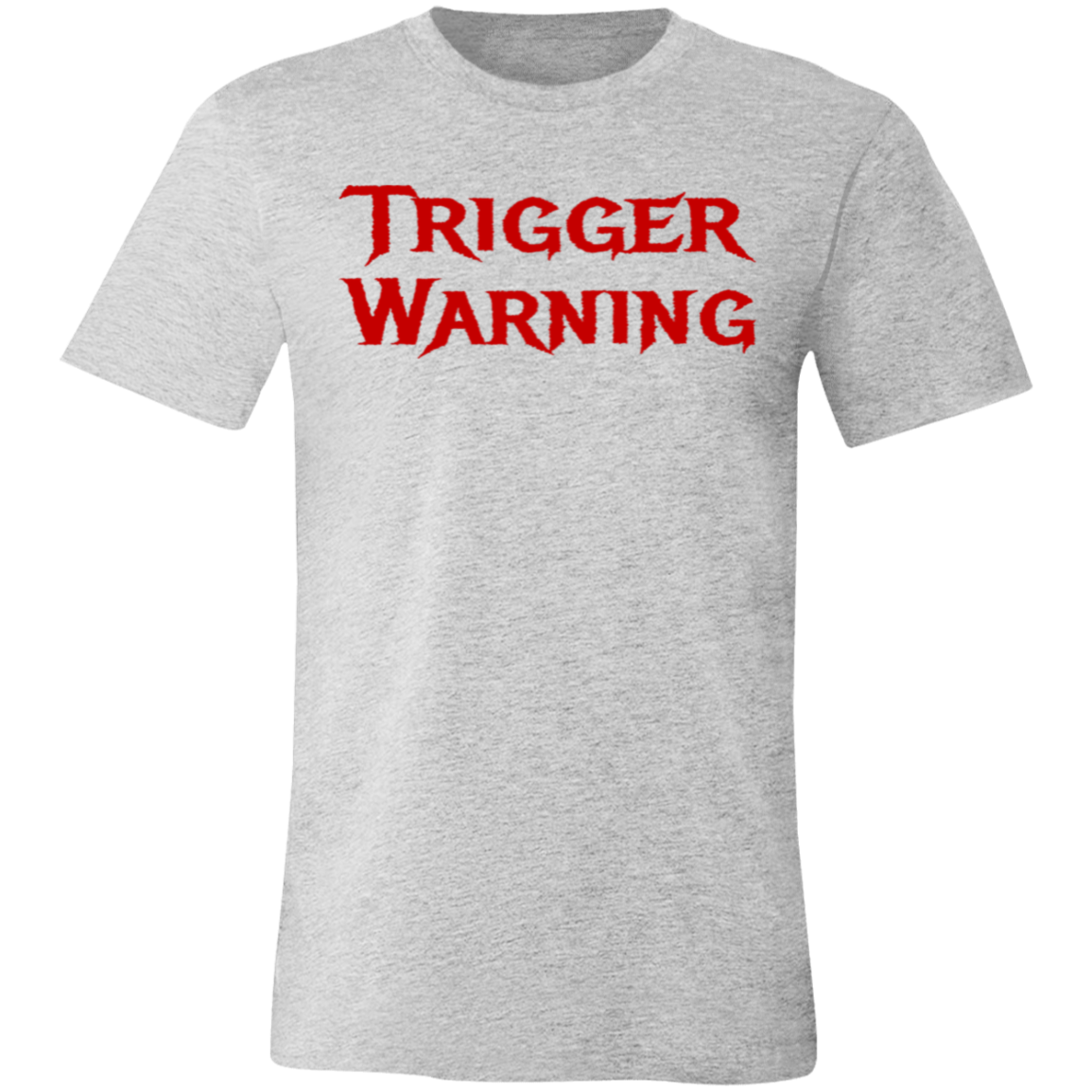 Trigger Warning Jersey Short-Sleeve T-Shirt - T-Shirts Athletic Heather / S Real Domain Streetwear Real Domain Streetwear