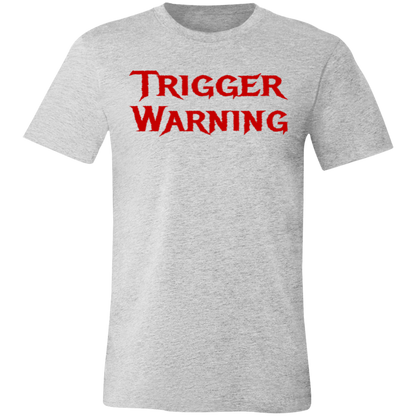 Trigger Warning Jersey Short-Sleeve T-Shirt - T-Shirts Athletic Heather / S Real Domain Streetwear Real Domain Streetwear