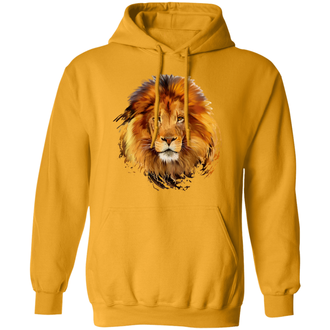 The King Lion Pullover Hoodie - Hoodies Gold / M Real Domain Streetwear Real Domain Streetwear