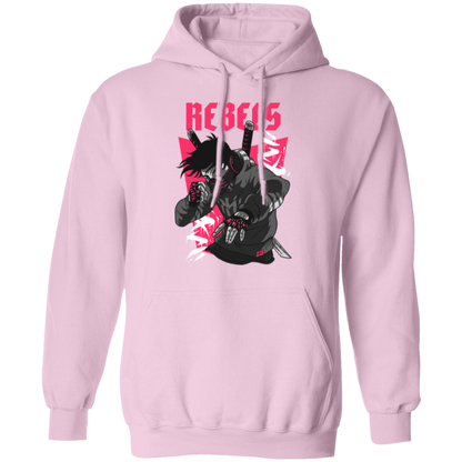 Rebels Manga Style Pullover Hoodie - Hoodies Light Pink / S Real Domain Streetwear Real Domain Streetwear