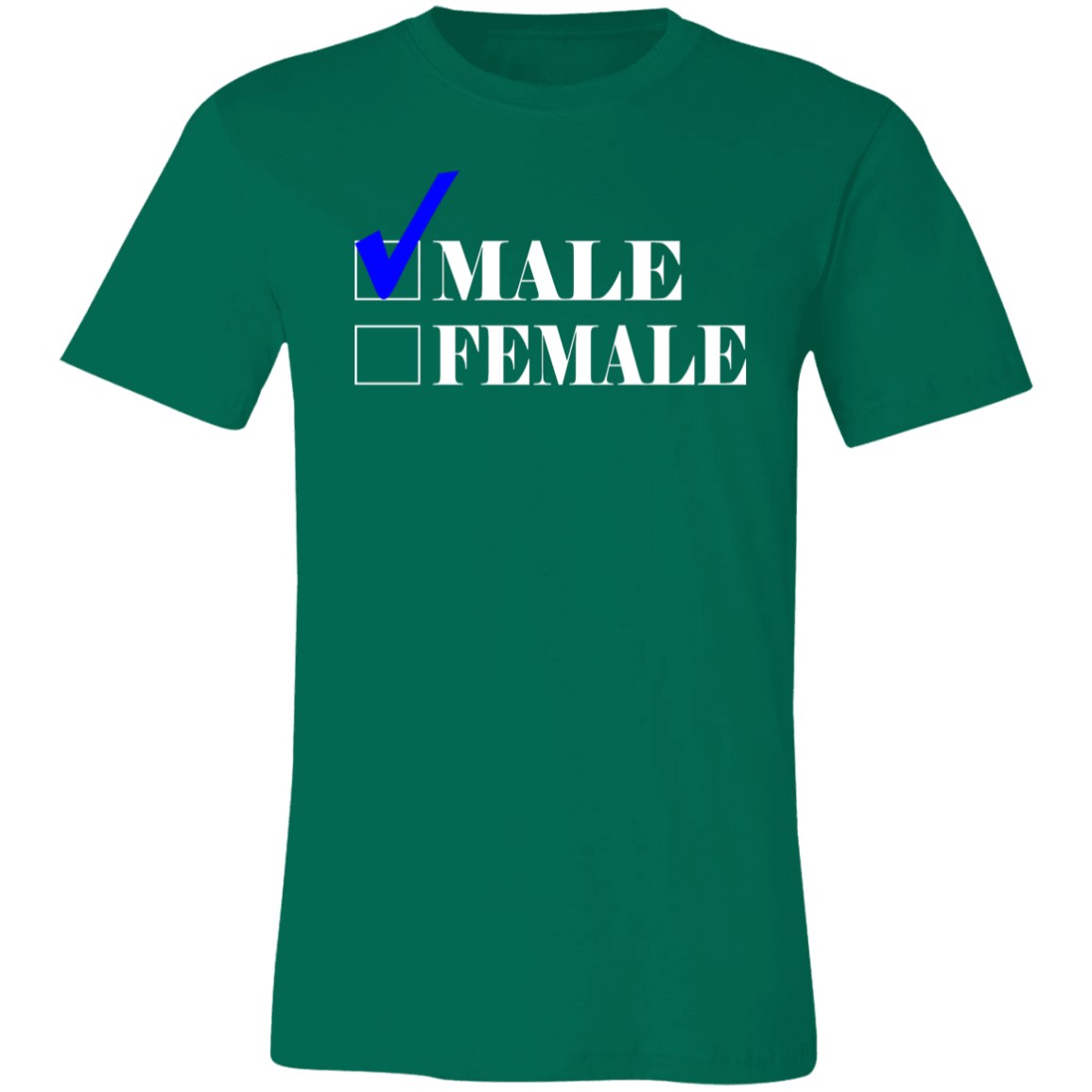 Checkmark Male Jersey Short-Sleeve T-Shirt - T-Shirts Kelly / S Real Domain Streetwear Real Domain Streetwear