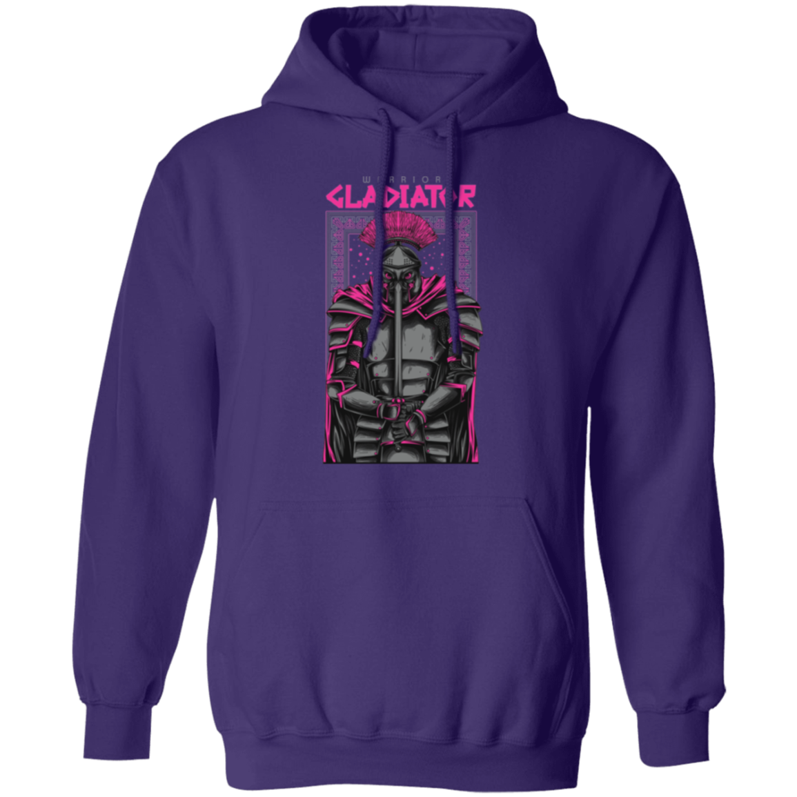 Warrior Gladiator Pullover Hoodie - Hoodies Purple / M Real Domain Streetwear Real Domain Streetwear