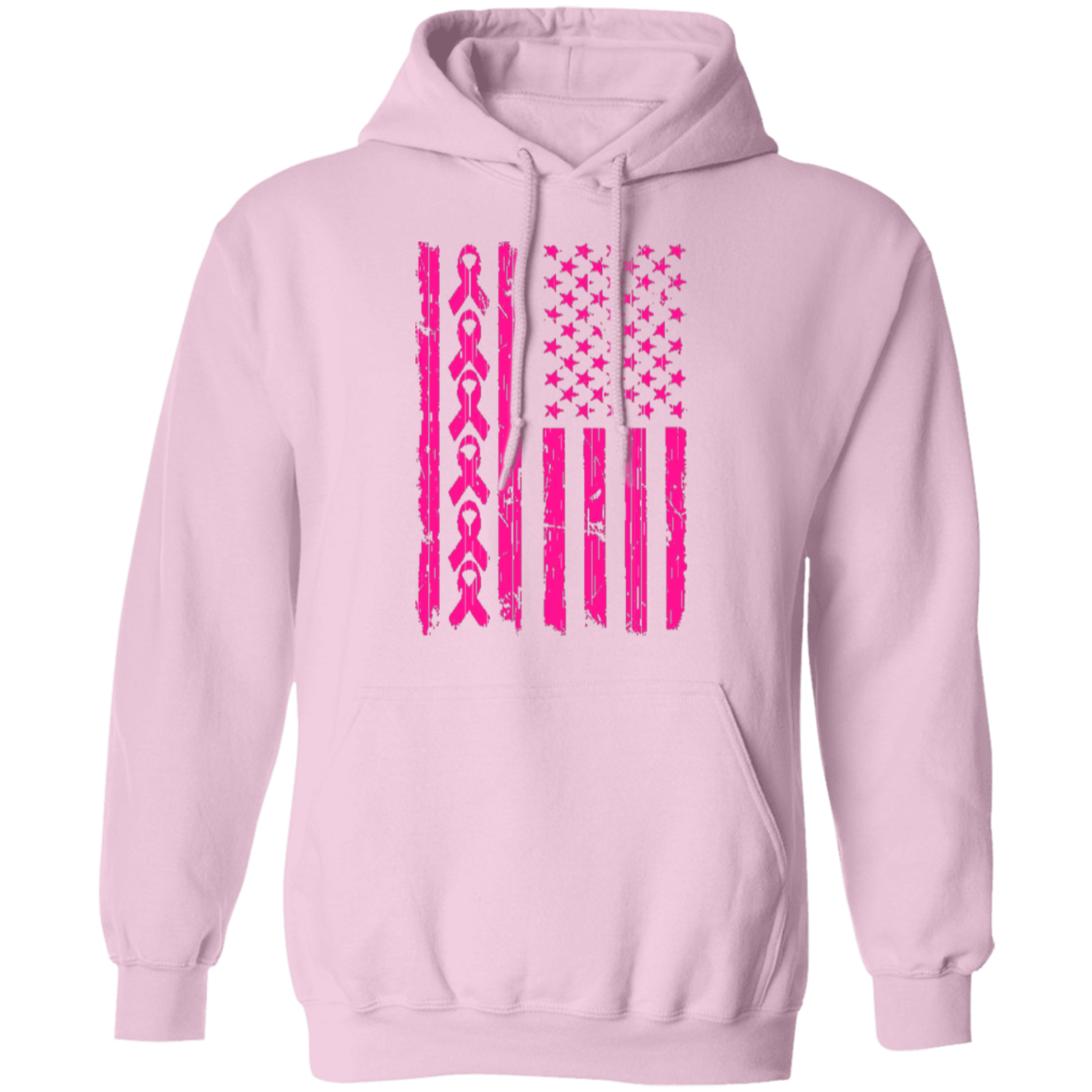 Breast Cancer Support Pullover Hoodie - Hoodies Light Pink / S Real Domain Streetwear Real Domain Streetwear