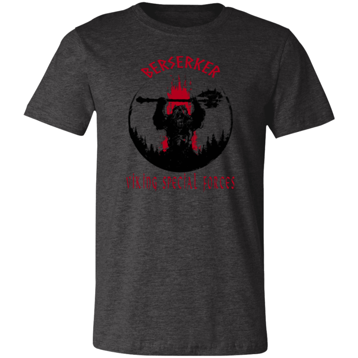 Berserker Viking Special Forces Jersey Short-Sleeve T-Shirt - T-Shirts Dark Grey Heather / M Real Domain Streetwear Real Domain Streetwear