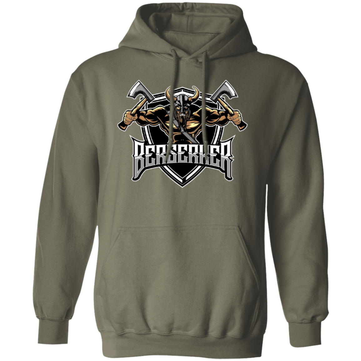 Berserker Pullover Hoodie - Hoodies Military Green / M Real Domain Streetwear Real Domain Streetwear