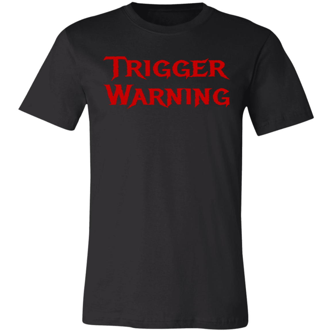Trigger Warning Jersey Short-Sleeve T-Shirt - T-Shirts Black / S Real Domain Streetwear Real Domain Streetwear