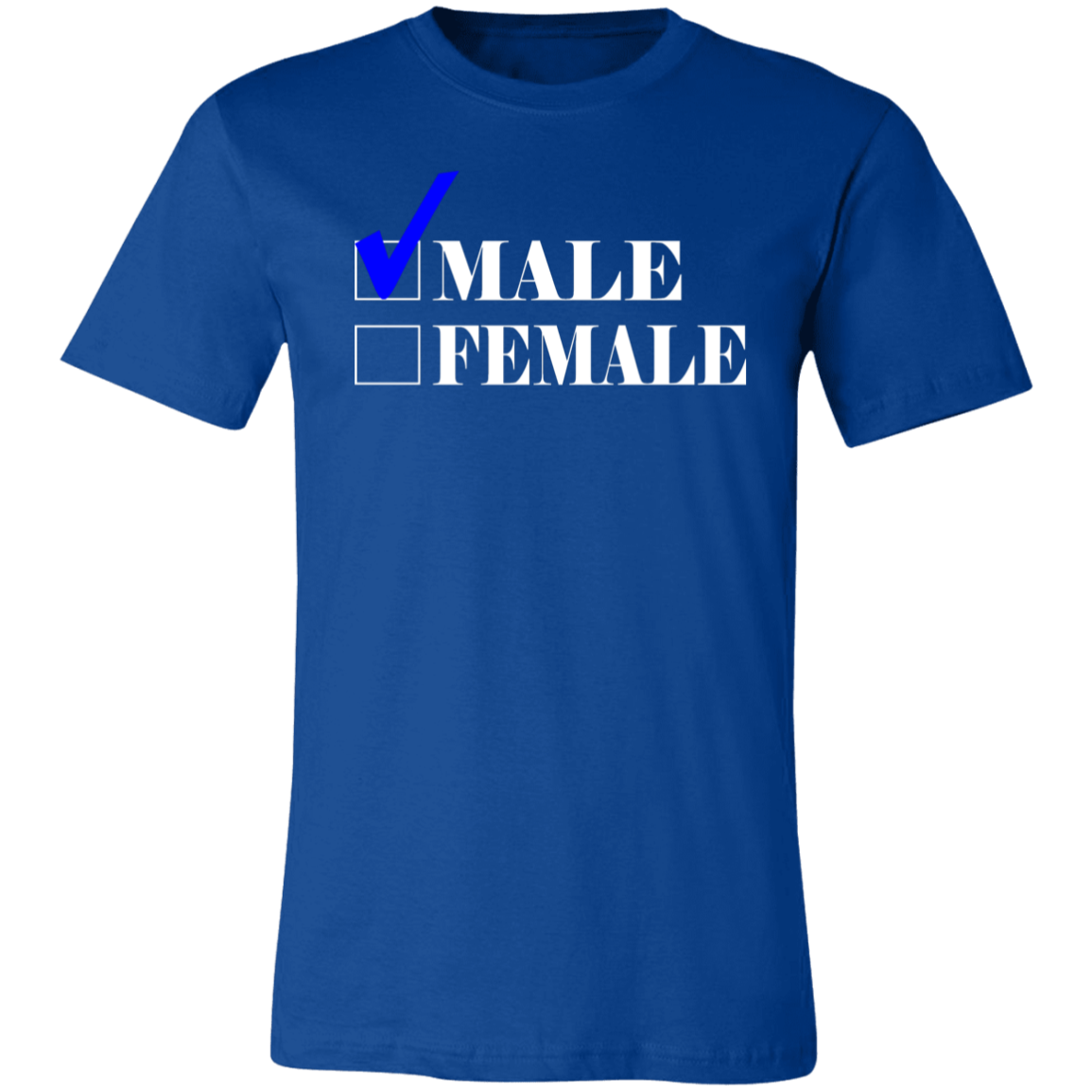 Checkmark Male Jersey Short-Sleeve T-Shirt - T-Shirts True Royal / S Real Domain Streetwear Real Domain Streetwear