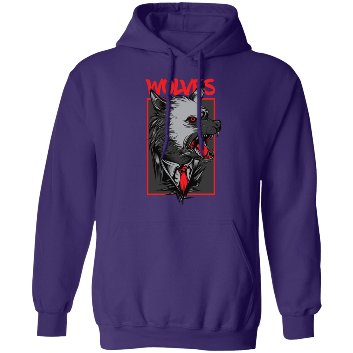 Wolves Mafia Pullover Hoodie - Hoodies Purple / M Real Domain Streetwear Real Domain Streetwear