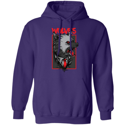 Wolves Mafia Pullover Hoodie - Hoodies Purple / M Real Domain Streetwear Real Domain Streetwear