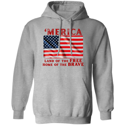 'MERICA Pullover Hoodie: Celebrate in Style! - Hoodies Sport Grey / M Real Domain Streetwear Real Domain Streetwear