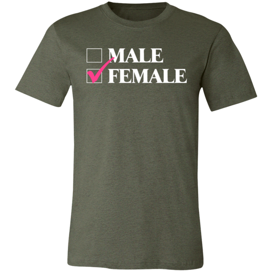 Checkmark Female Jersey Short-Sleeve T-Shirt - T-Shirts Heather Military Green / S Real Domain Streetwear Real Domain Streetwear