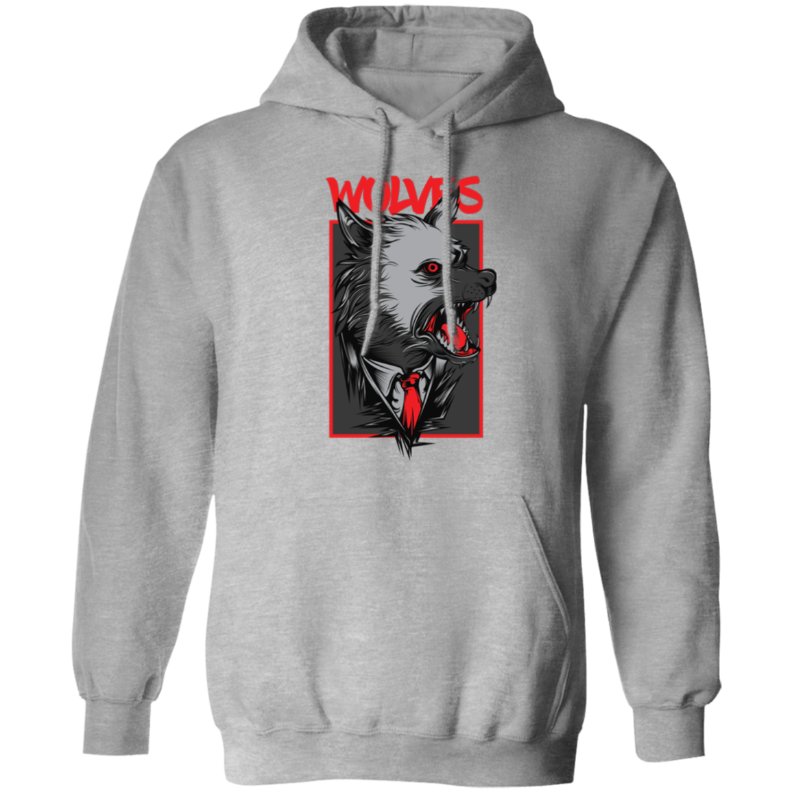 Wolves Mafia Pullover Hoodie - Hoodies Sport Grey / M Real Domain Streetwear Real Domain Streetwear