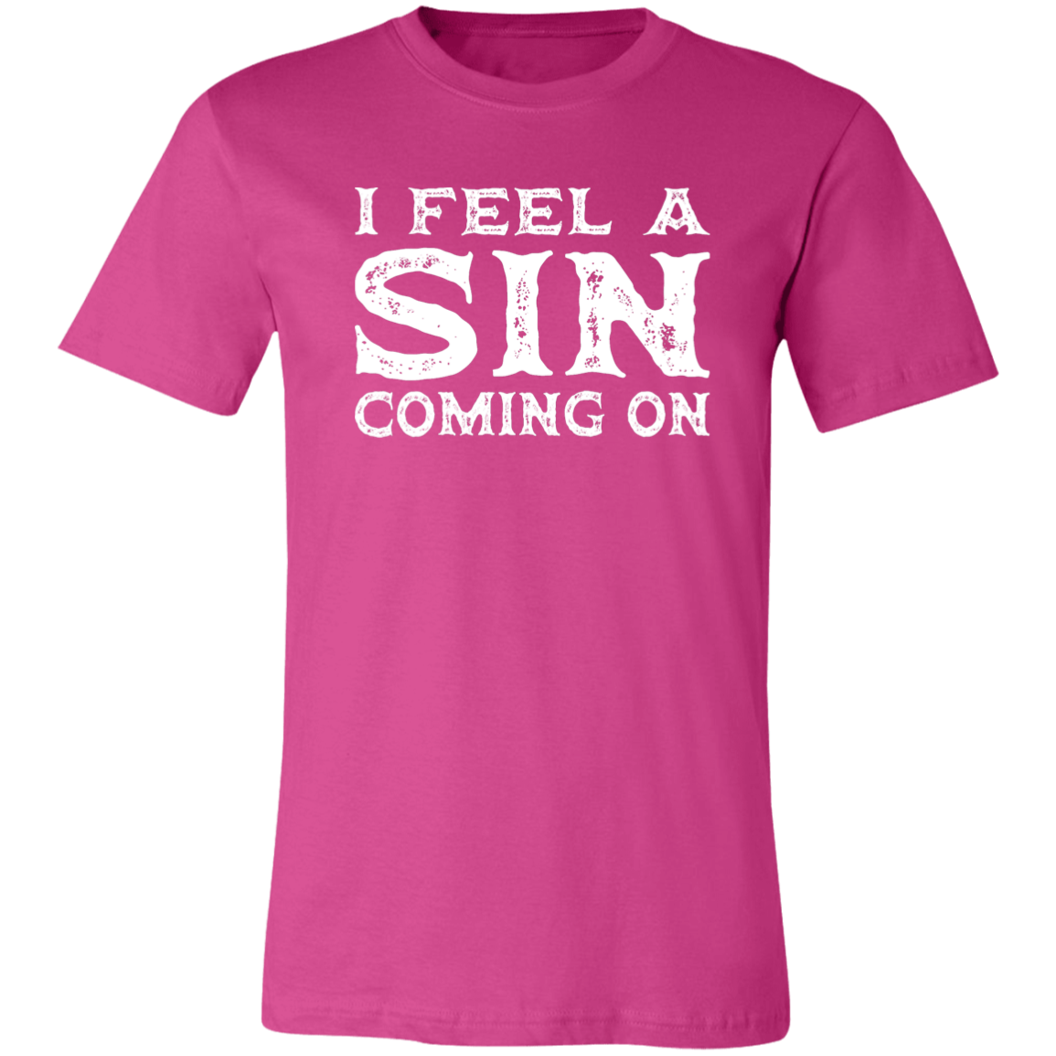 I Feel a SIN Coming On Jersey Short-Sleeve T-Shirt - T-Shirts Berry / S Real Domain Streetwear Real Domain Streetwear
