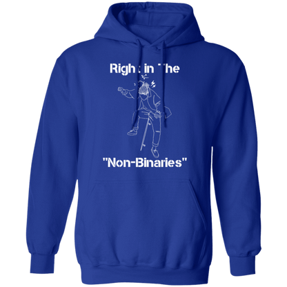 Right in the "Non-Binaries" Pullover Hoodie - Hoodies Royal / M Real Domain Streetwear Real Domain Streetwear