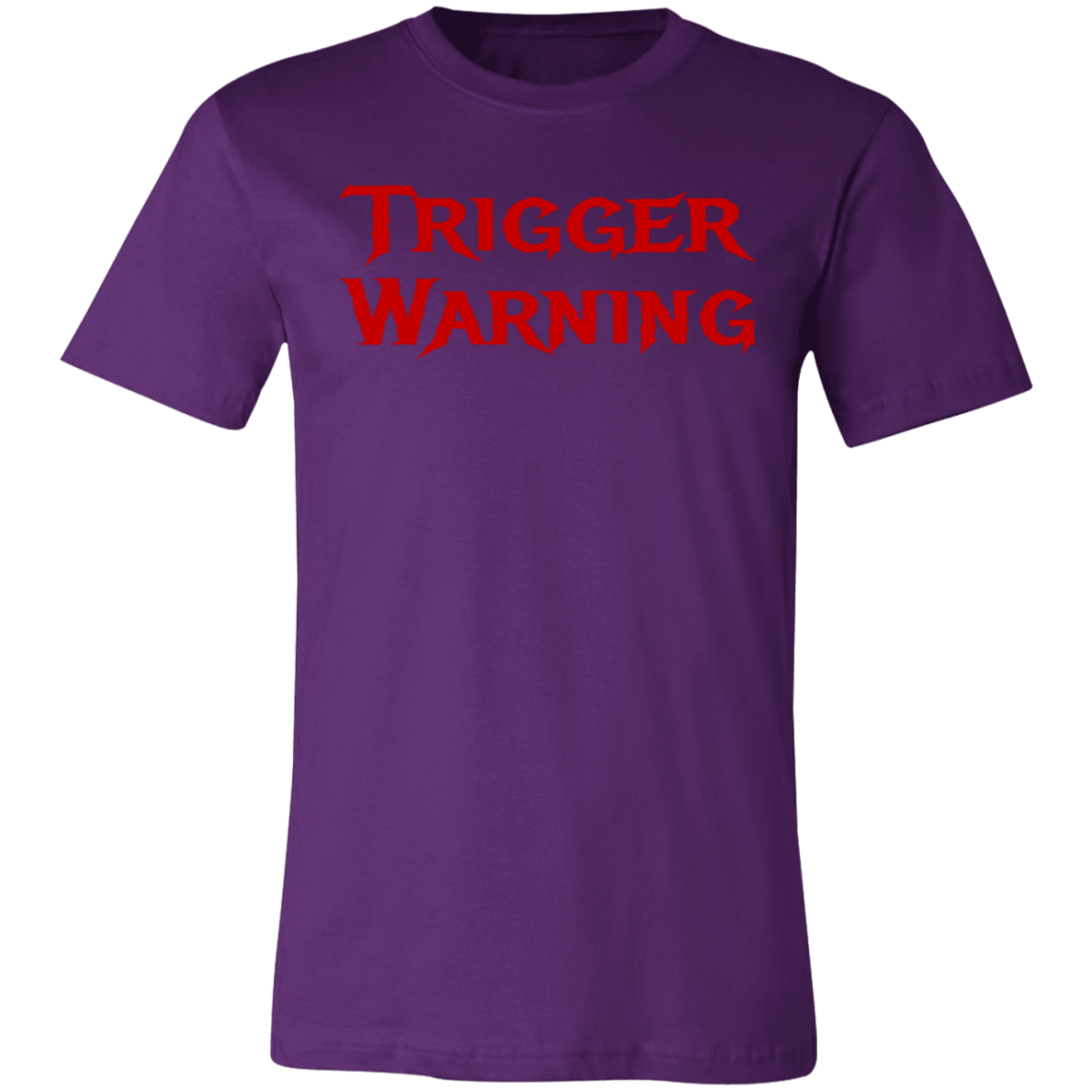 Trigger Warning Jersey Short-Sleeve T-Shirt - T-Shirts Team Purple / S Real Domain Streetwear Real Domain Streetwear