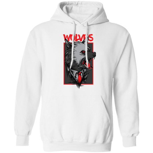 Wolves Mafia Pullover Hoodie - Hoodies White / M Real Domain Streetwear Real Domain Streetwear