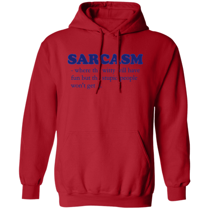 Sarcasm Humor Defined Pullover Hoodie - Hoodies Red / S Real Domain Streetwear Real Domain Streetwear