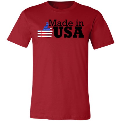 Made in USA Thumbs Up Jersey Short-Sleeve T-Shirt - T-Shirts Canvas Red / M Real Domain Streetwear Real Domain Streetwear