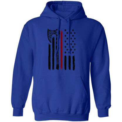 Viking Axe American Flag Pullover Hoodie - Hoodies Royal / M Real Domain Streetwear Real Domain Streetwear