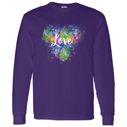 Love Colorful Heart Long-Sleeve T-Shirt