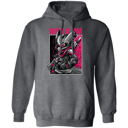 World at War Manga Style Pullover Hoodie - Hoodies Dark Heather / M Real Domain Streetwear Real Domain Streetwear