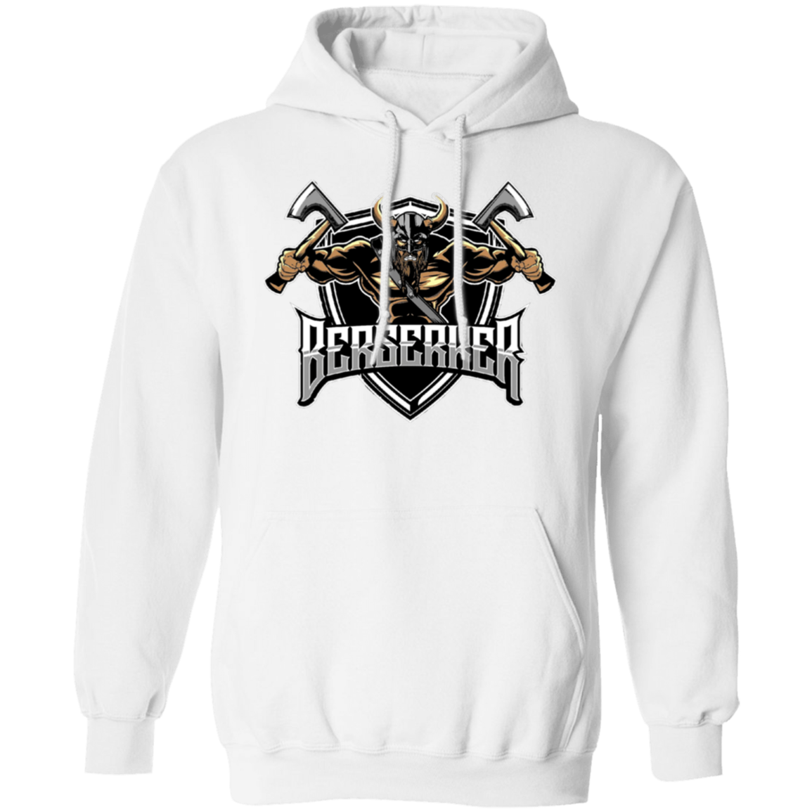Berserker Pullover Hoodie - Hoodies White / M Real Domain Streetwear Real Domain Streetwear