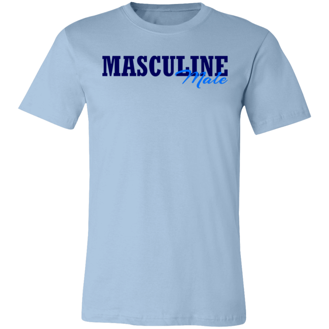 Masculine Male Jersey Short-Sleeve T-Shirt - T-Shirts Light Blue / M Real Domain Streetwear Real Domain Streetwear