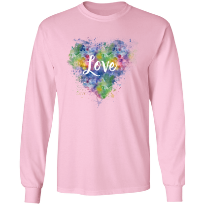 Love Colorful Heart Long-Sleeve T-Shirt