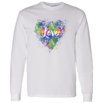 Love Colorful Heart Long-Sleeve T-Shirt