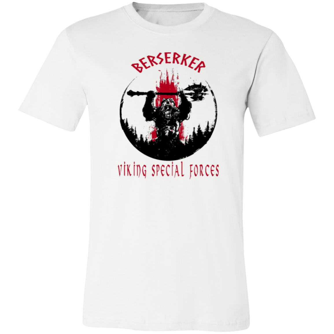 Berserker Viking Special Forces Jersey Short-Sleeve T-Shirt - T-Shirts White / M Real Domain Streetwear Real Domain Streetwear