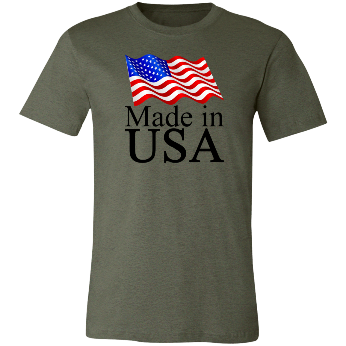 Made in USA Jersey Short-Sleeve T-Shirt - T-Shirts Heather Military Green / M Real Domain Streetwear Real Domain Streetwear