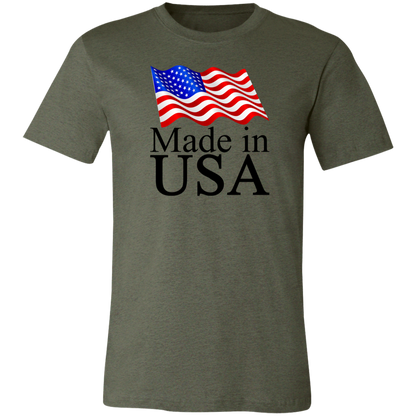 Made in USA Jersey Short-Sleeve T-Shirt - T-Shirts Heather Military Green / M Real Domain Streetwear Real Domain Streetwear
