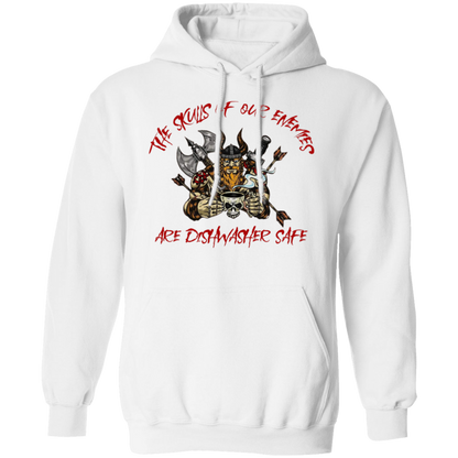 The Skulls of Our Enemies Are Dishwasher Safe Pullover Hoodie - Hoodies White / M Real Domain Streetwear Real Domain Streetwear