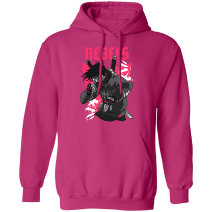 Rebels Manga Style Pullover Hoodie - Hoodies Heliconia / S Real Domain Streetwear Real Domain Streetwear