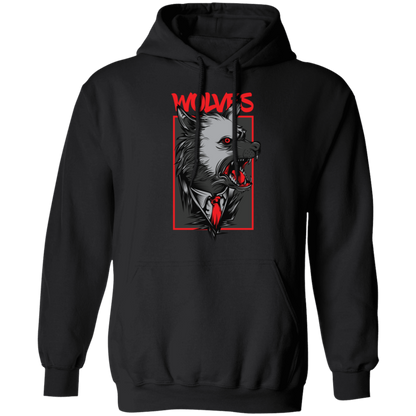 Wolves Mafia Pullover Hoodie - Hoodies Black / M Real Domain Streetwear Real Domain Streetwear