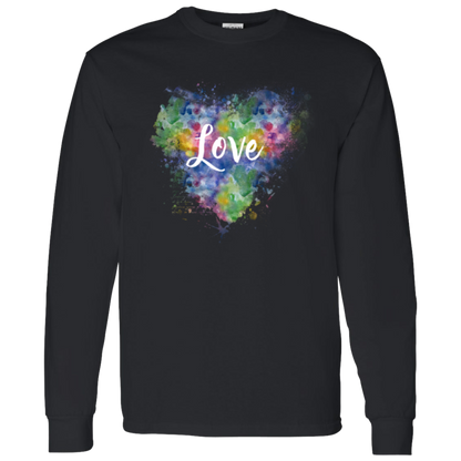 Love Colorful Heart Long-Sleeve T-Shirt