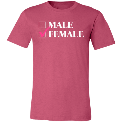 Checkmark Female Jersey Short-Sleeve T-Shirt - T-Shirts Heather Raspberry / S Real Domain Streetwear Real Domain Streetwear