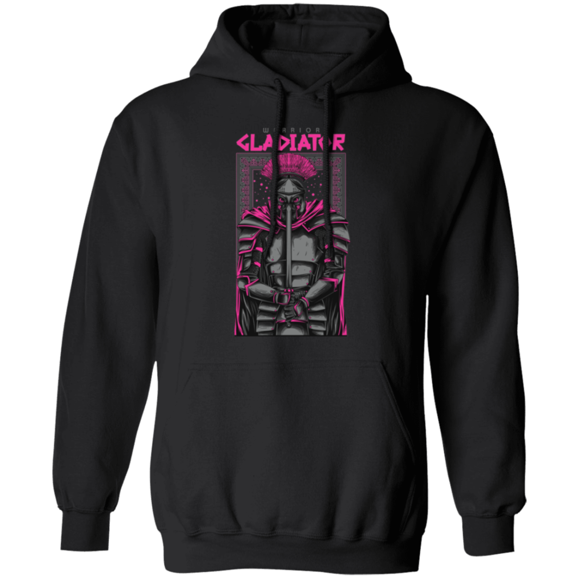 Warrior Gladiator Pullover Hoodie - Hoodies Black / M Real Domain Streetwear Real Domain Streetwear