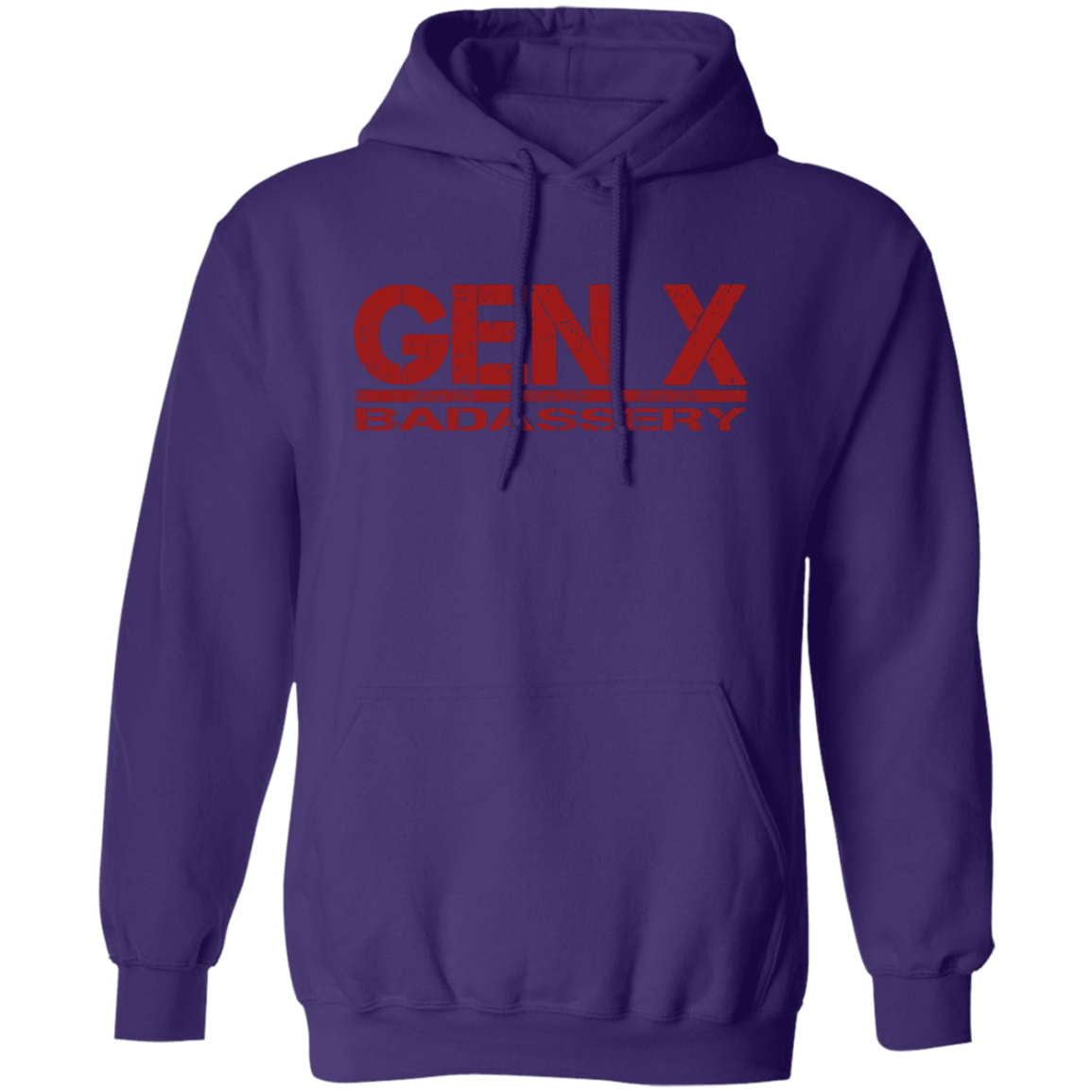 GEN X Badassery Pullover Hoodie - Sweatshirts Purple / M Real Domain Streetwear Real Domain Streetwear