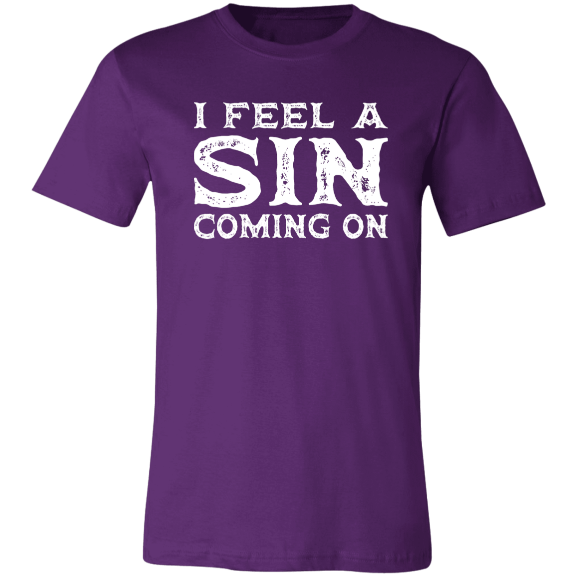 I Feel a SIN Coming On Jersey Short-Sleeve T-Shirt - T-Shirts Team Purple / S Real Domain Streetwear Real Domain Streetwear