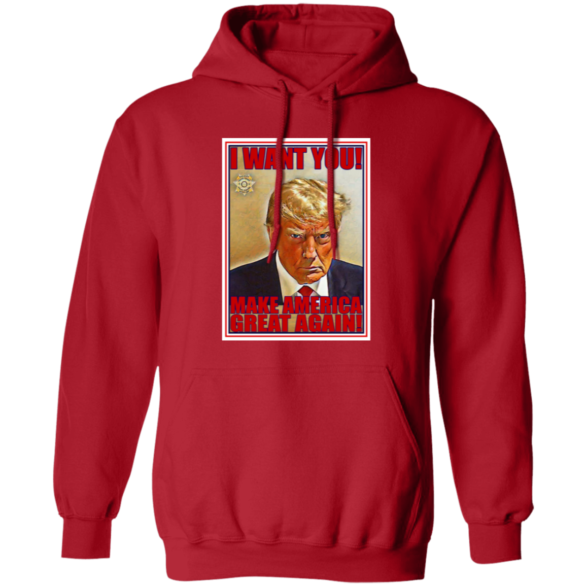 Trump I Want You Pullover Hoodie - Hoodies Red / M Real Domain Streetwear Real Domain Streetwear
