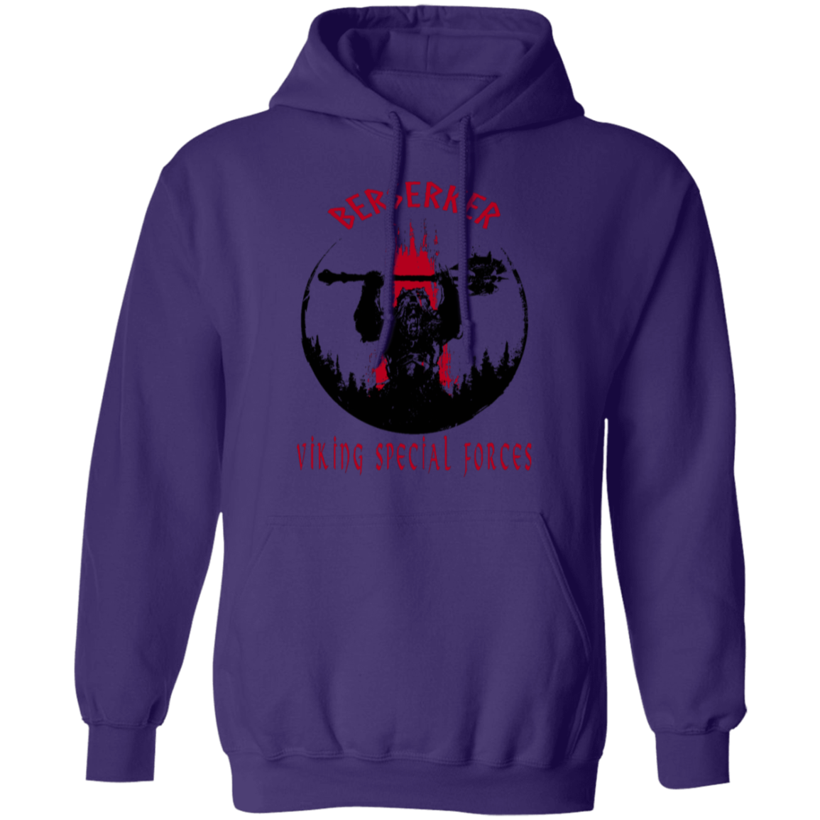 Berserker Viking Special Forces Pullover Hoodie - Hoodies Purple / M Real Domain Streetwear Real Domain Streetwear