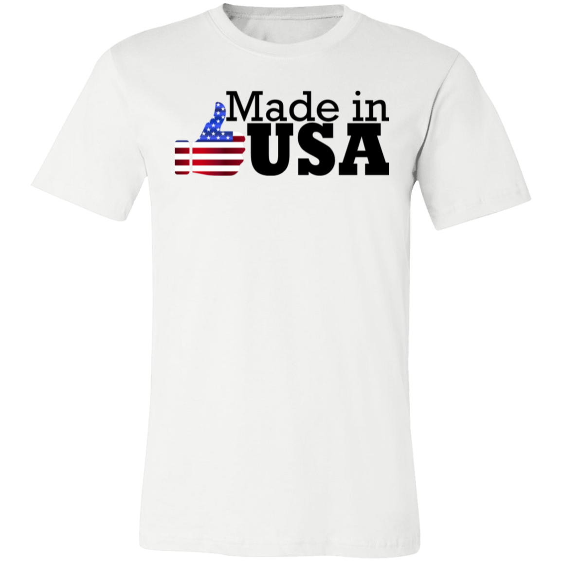Made in USA Thumbs Up Jersey Short-Sleeve T-Shirt - T-Shirts White / M Real Domain Streetwear Real Domain Streetwear