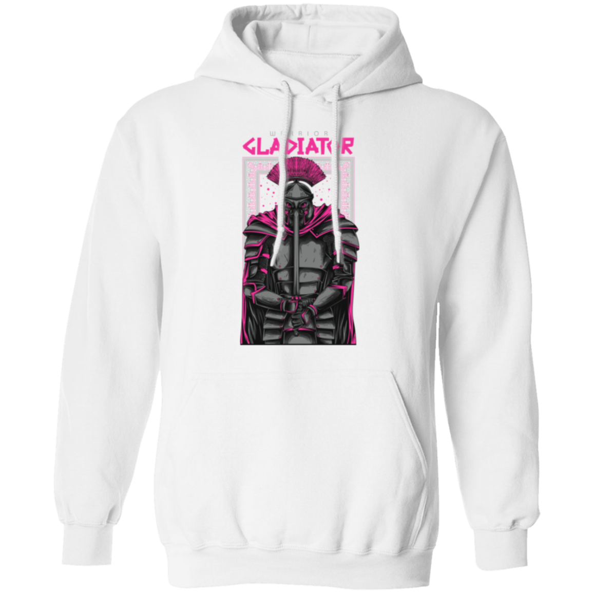 Warrior Gladiator Pullover Hoodie - Hoodies White / M Real Domain Streetwear Real Domain Streetwear