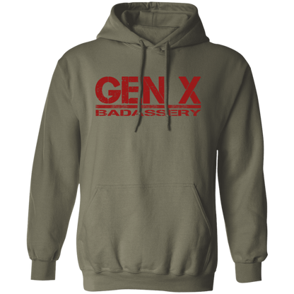 GEN X Badassery Pullover Hoodie - Sweatshirts Military Green / M Real Domain Streetwear Real Domain Streetwear